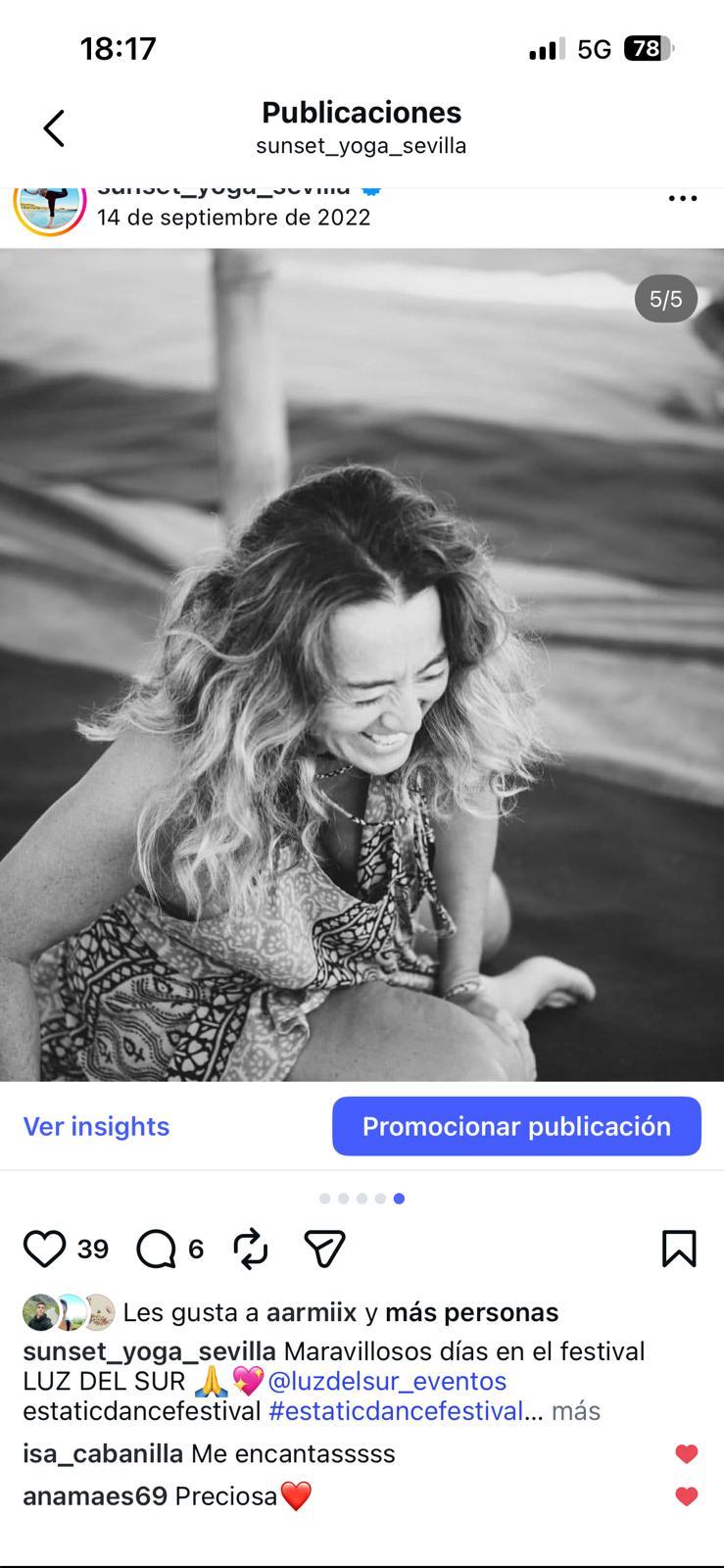 María Leria sonriendo